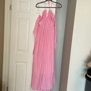Pink halter maxi